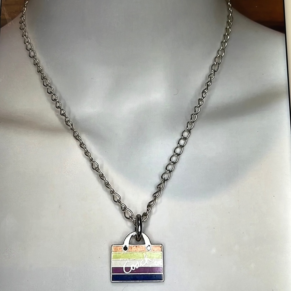 Coach Tote Bag Pendant Necklacr